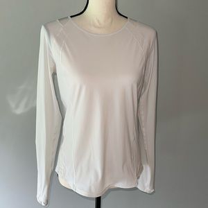 Women’s Lululemon White Mesh Long Sleeve Shirt Sz 6